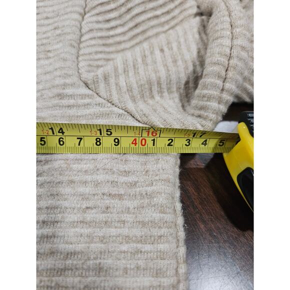 Julia Jordan Beige Ribbed Knit Sweater Dress Long Sleeve Lined Size 6 Winterr - Picture 6 of 7